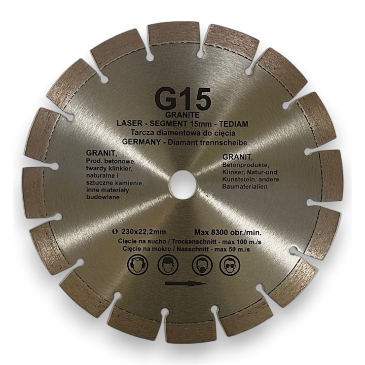 Tarcza diamentowa segmentowa G15 TEDIAM